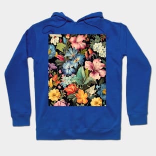 Vibrant Exotic Flower Pattern 2 Hoodie